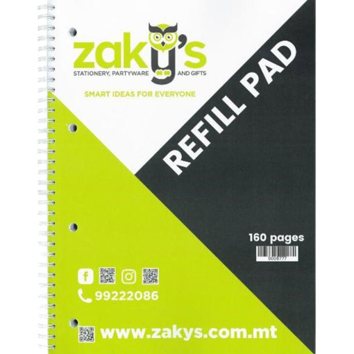 Picture of REFILL PAD ZAKYS 160 PAGES SPIRAL